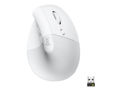 Logitech Lift Vertical Ergonomic Mouse Optisk trådlös vit