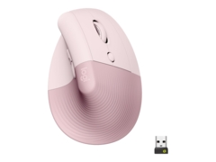 Logitech Lift Vertical Ergonomic Mouse Optisk trådlös Pink