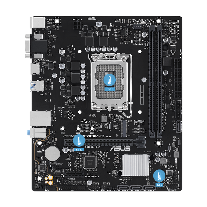 ASUS PRIME H610M-R D4 Micro-ATX LGA1700 Intel H610