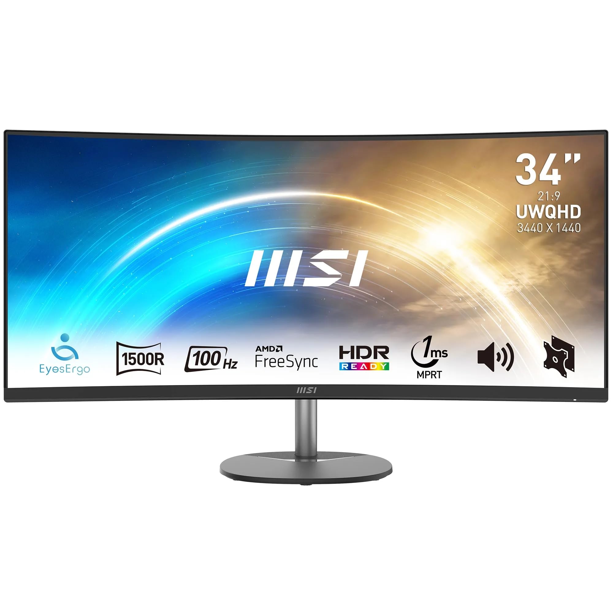 MSI PRO MP341CQ 34 VA 3440 x 1440 (UltraWide) HDMI DisplayPort 100Hz