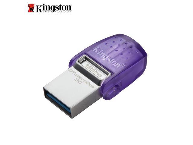 Kingston DataTraveler microDuo 3C 128GB USB 3.2 Gen 1 / USB-C USB stick lila Transparent