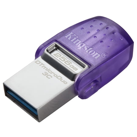 Kingston DataTraveler microDuo 3C 256GB USB 3.2 Gen 1 / USB-C USB stick lila Silver