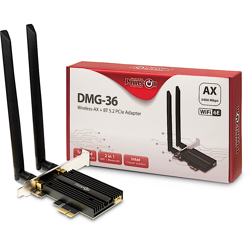 Inter-Tech DMG-36 Netvärksadapter PCI Express 2.0 x1 5400Mbps