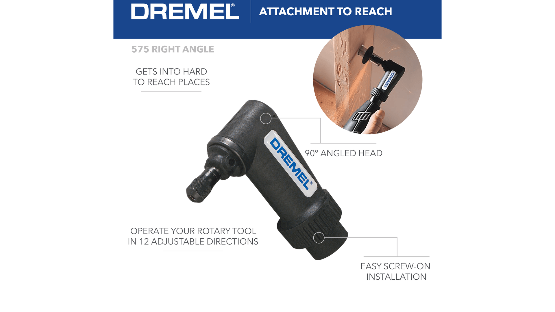 Dremel 575 Höjrevinklet påsätning Multivärktöj