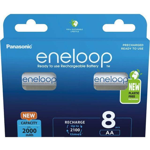 Panasonic eneloop AA type Batteri till generelt brug (uppladdningsbar) 2000mAh 8