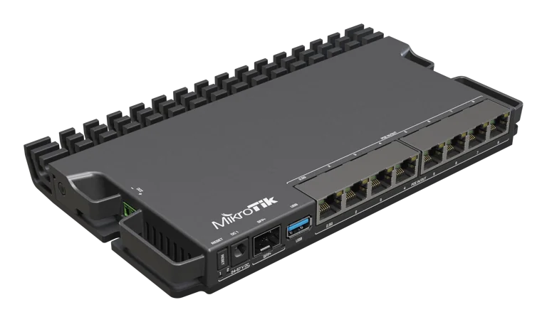 MikroTik RB5009UPR+S+IN Router 8-port switch Kabling