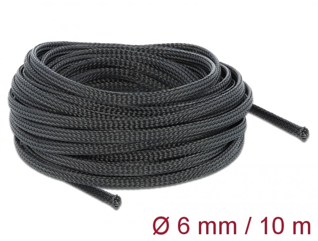 Delock Strömkabel 10m svart