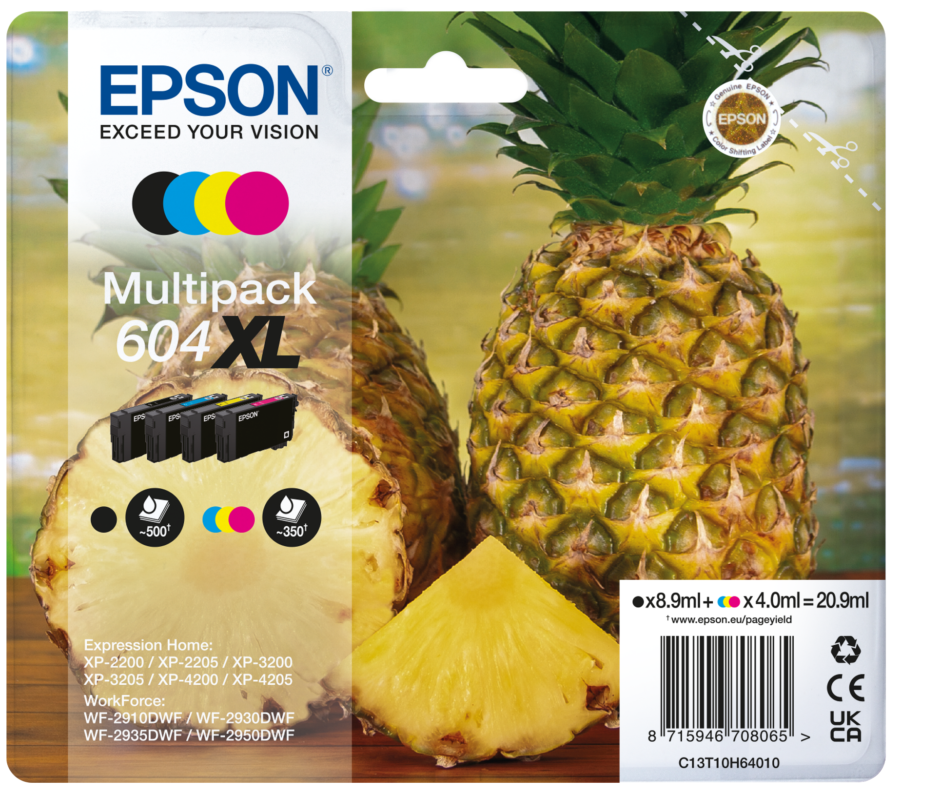 Epson 604XL Magenta 350 sidor bläck C13T10H34010
