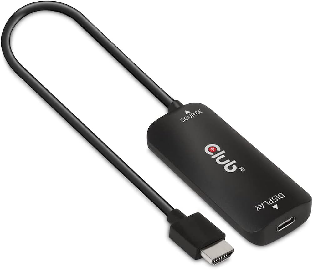 Club 3D CAC-1336 HDMI till USB-C aktiv Videoadapter med USB kabel svart
