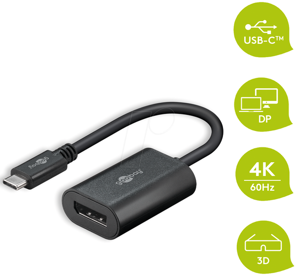 Goobay - USB-C™ to DisplayPort Adapter Cable, 2 m