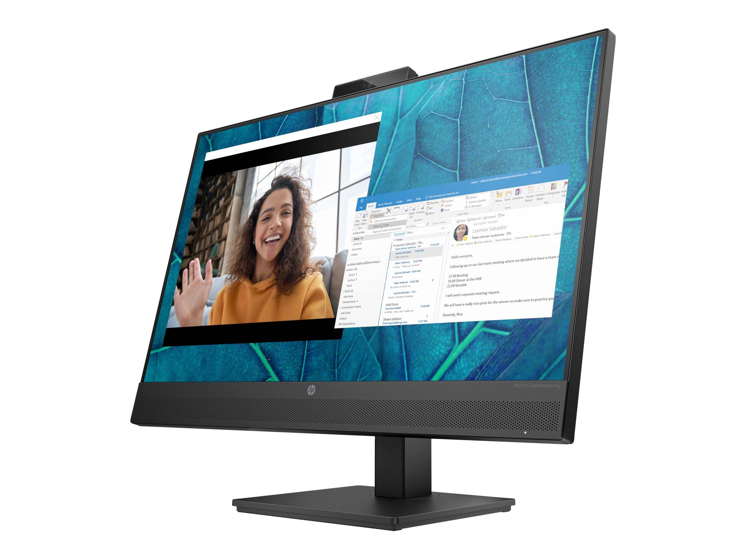 HP M27m Conferencing Monitor 27 IPS 1920 x 1080 (Full HD) HDMI DisplayPort USB-C 75Hz
