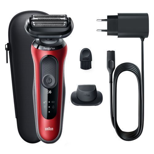 BRAUN röd Shaver 61-R1200S
