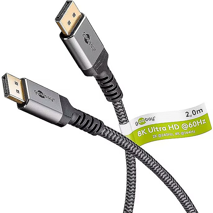Goobay DisplayPort 1.4 kabel 8K 60Hz 2 m