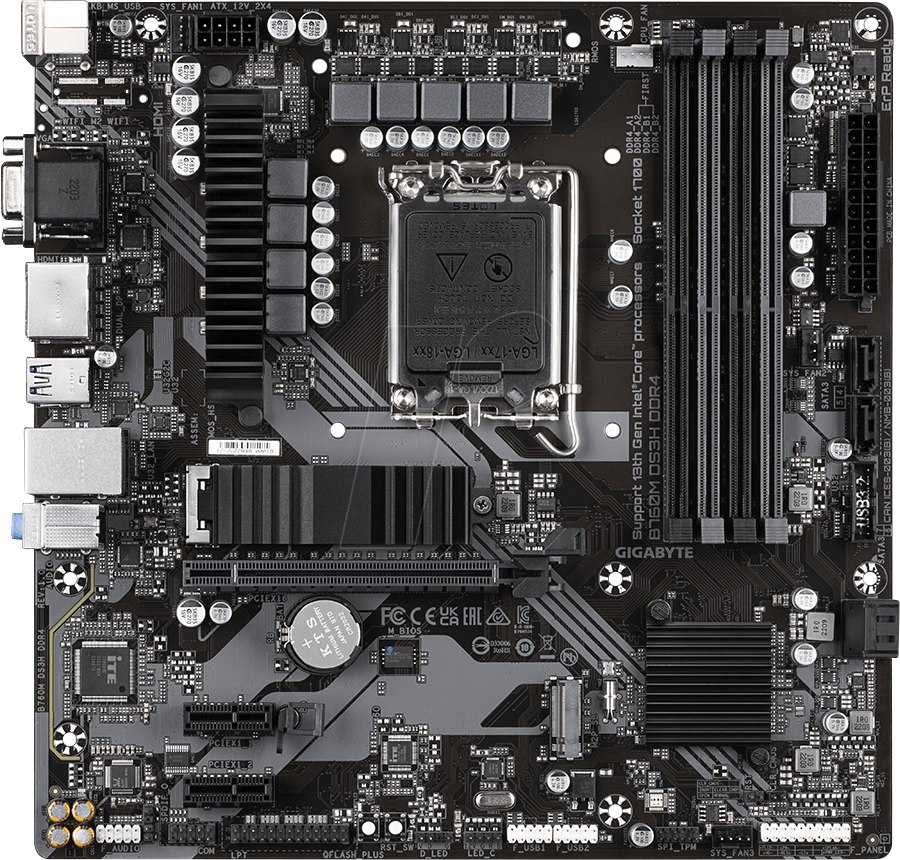 Gigabyte B760M DS3H DDR4 Micro-ATX LGA1700 Intel B760