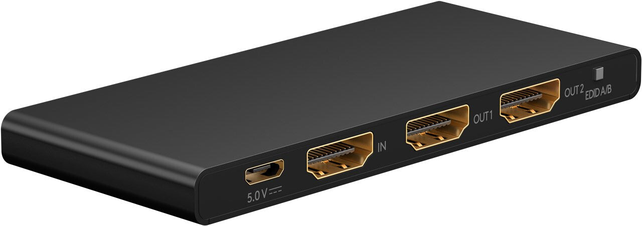 HDMI Splitter 1 to 2 (4K @ 60 Hz) - splits 1x HDMI input signal into 2x HDMI output