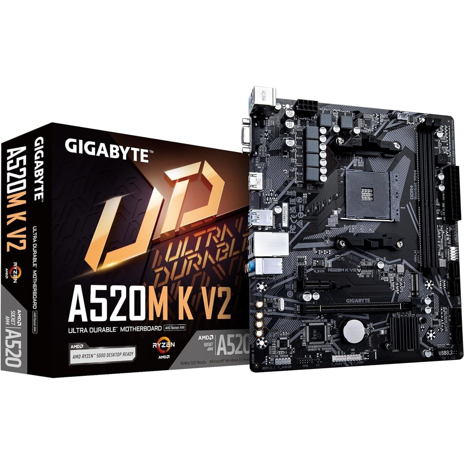 Gigabyte A520M K V2 Micro-ATX Socket AM4 AMD A520