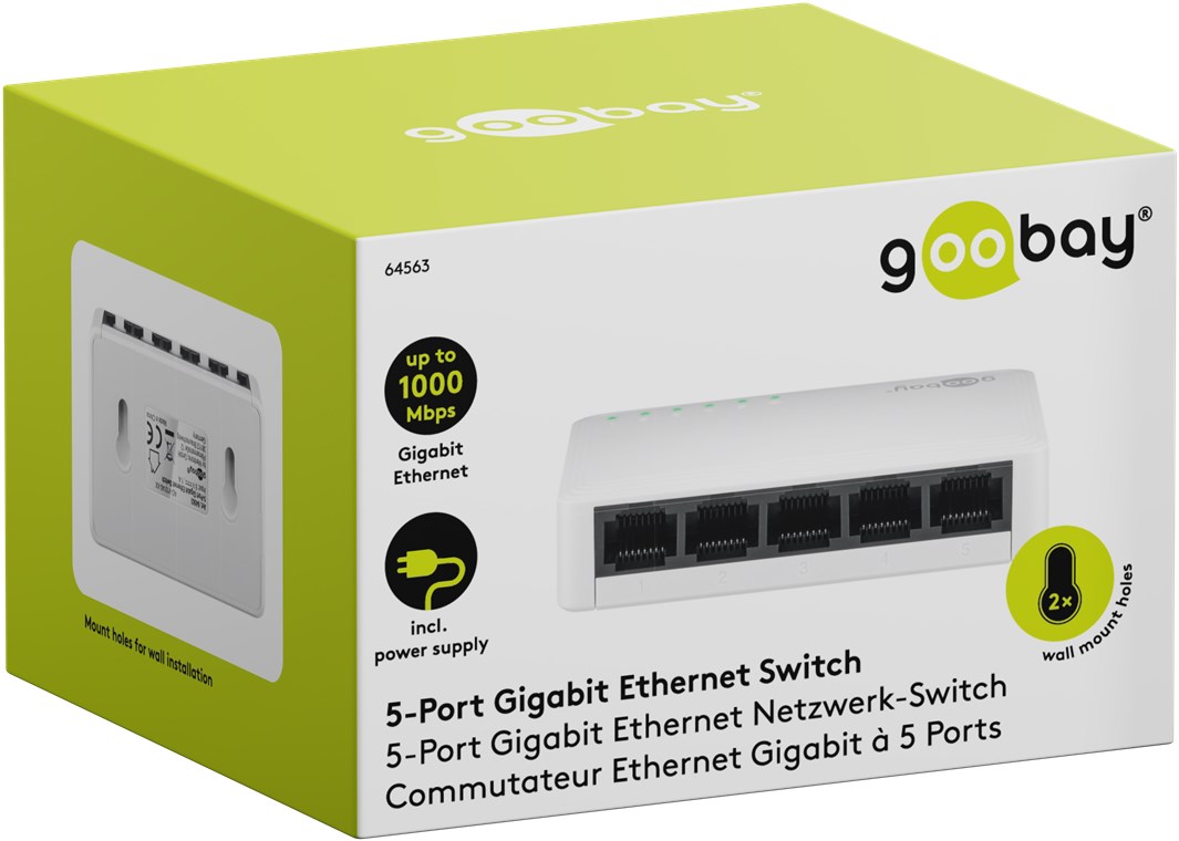 Goobay 5-Port Switch Gigabit vit
