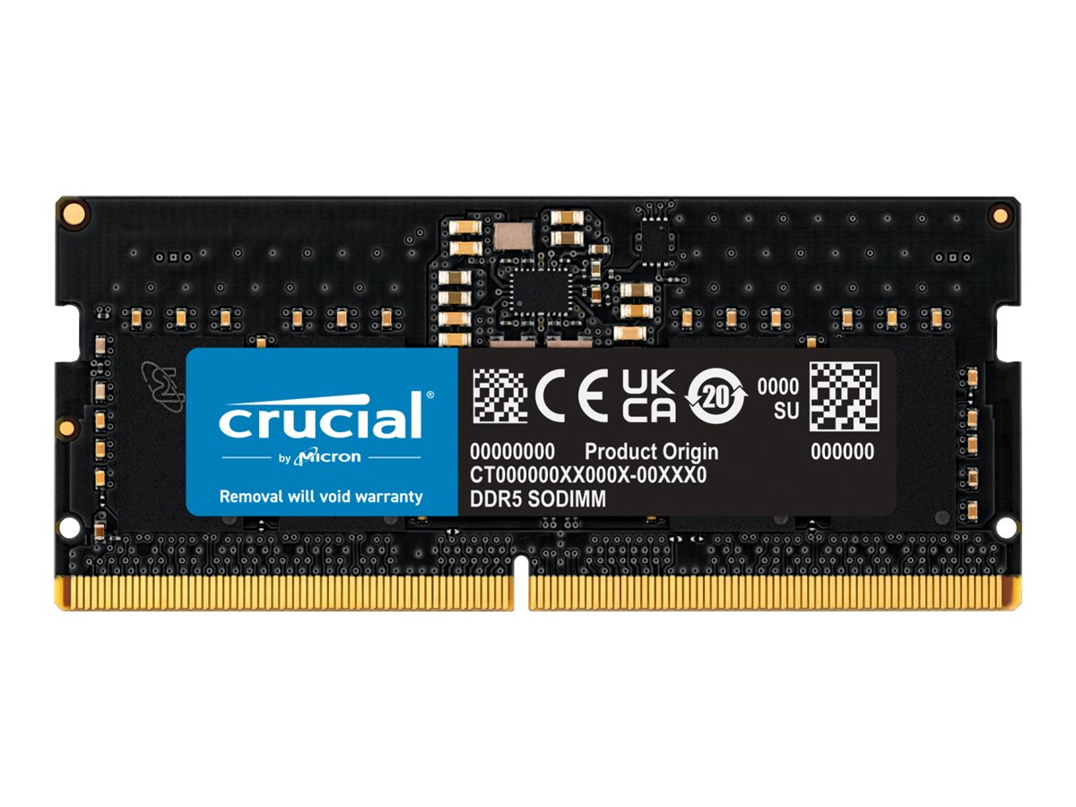 Crucial DDR5 SDRAM 8GB CL46 On-die ECC SO DIMM 262-PIN