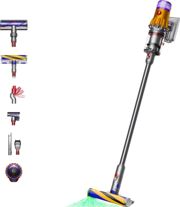 Dyson V12 Detect Slim Absolute Guld/Jern (2023) Dammsugare Pind/håndholdt 150W 0.35liter