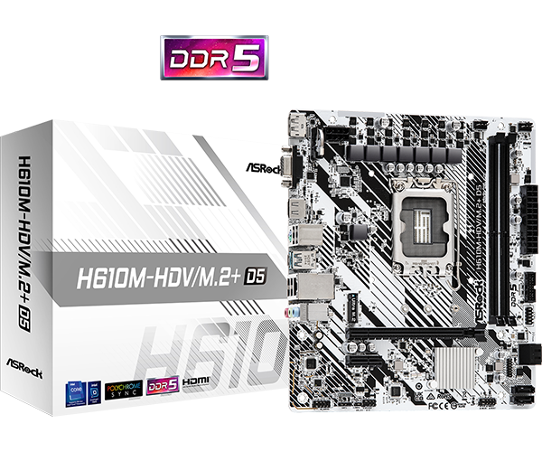 ASRock H610M-HDV/M.2+ D5 Micro-ATX LGA1700 Intel H610