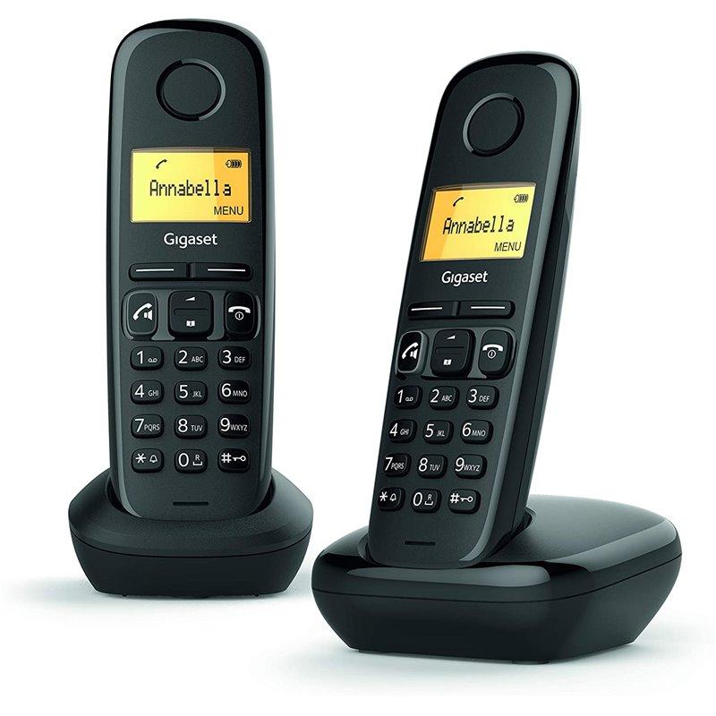 Gigaset A270A Duo trådlös telefon Ingen nummervisning svart