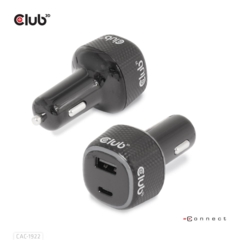 Club3D CAC-1922 Dual-USB Bil laddare 63W