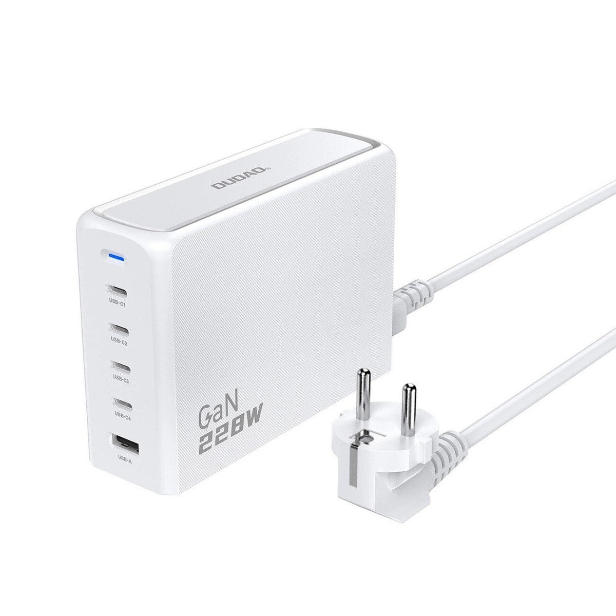 Dudao A228EU 228Watt Adapter GaN 4xUSB-C + 1xUSB-A vit