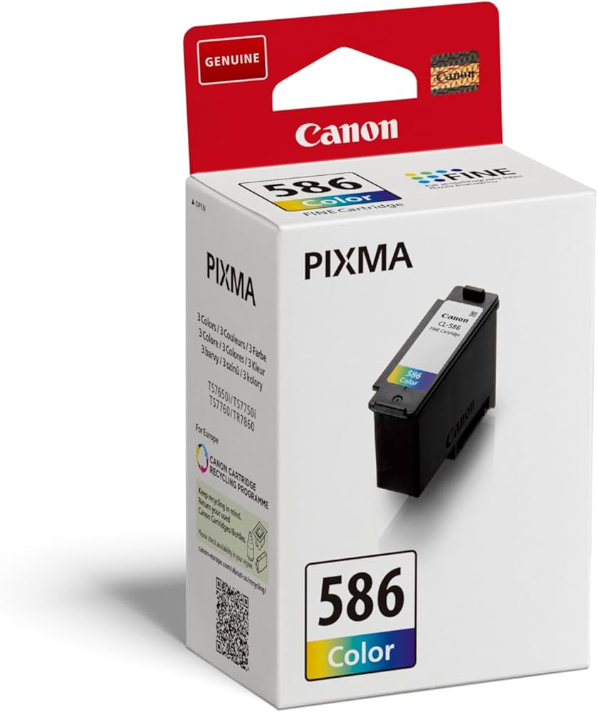 Canon CL 586 färg (cyan, magenta, gul) 180 sidor bläck