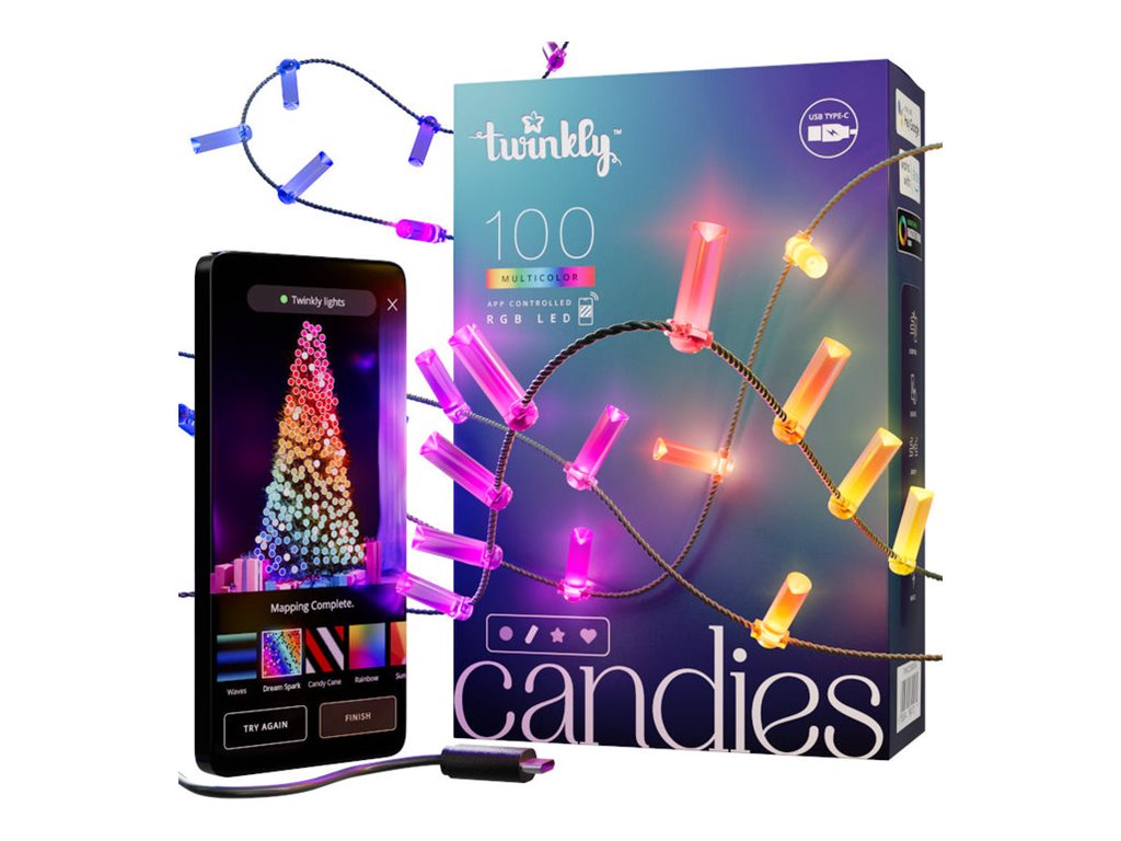 Twinkly Candies Kädelys 7W RGB-ljus