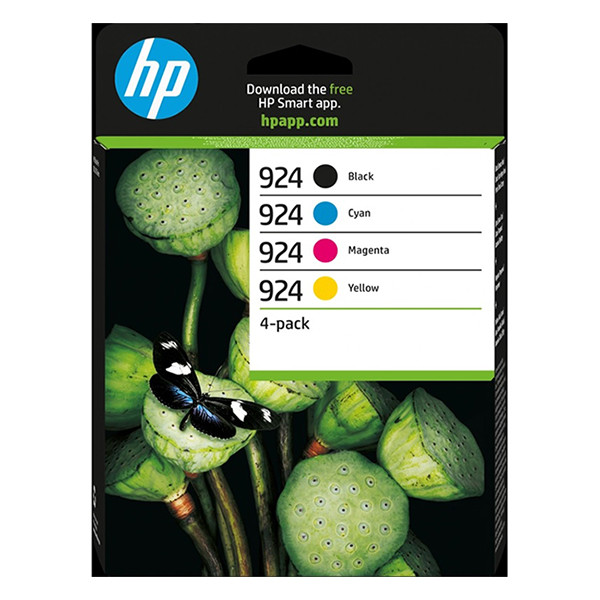 HP 924 svart Gul Cyan Magenta bläck