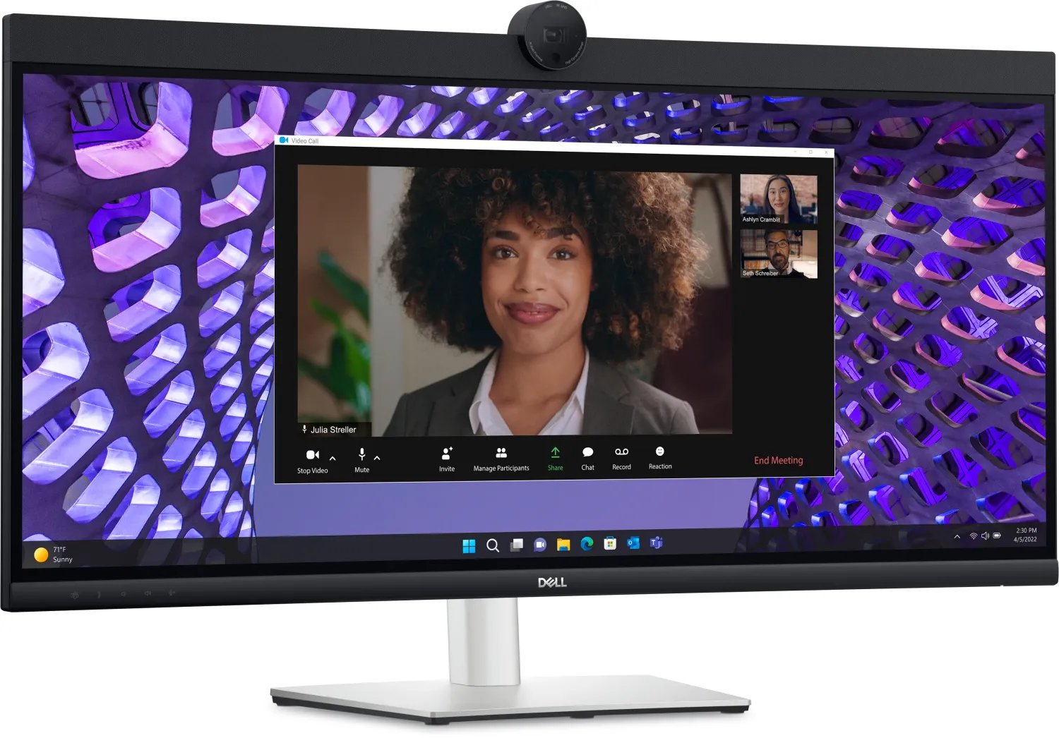 Dell 34 skärm P3424WEB - 3440x1440(WQHD) - IPS - 90W USB-C HUB - Curved - 5 ms