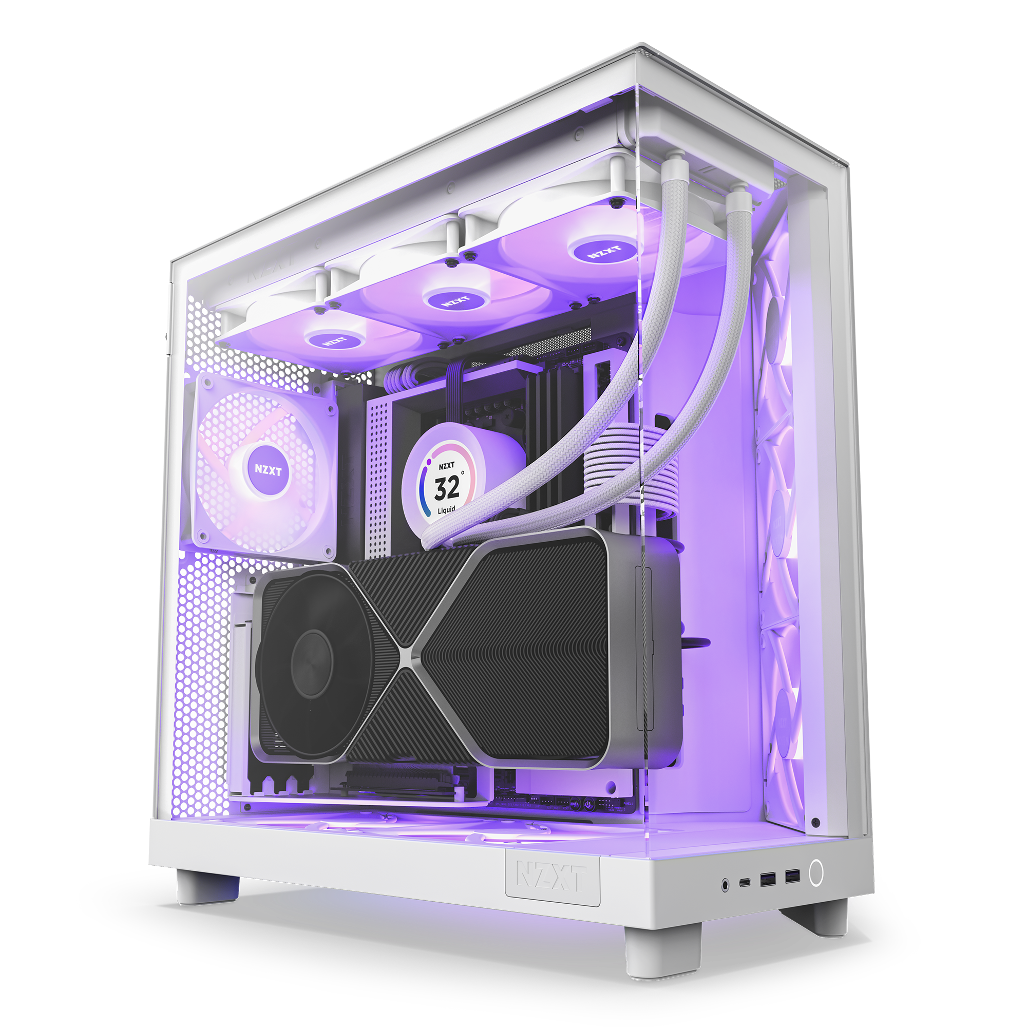 NZXT H series H6 Flow RGB Tower ATX svart