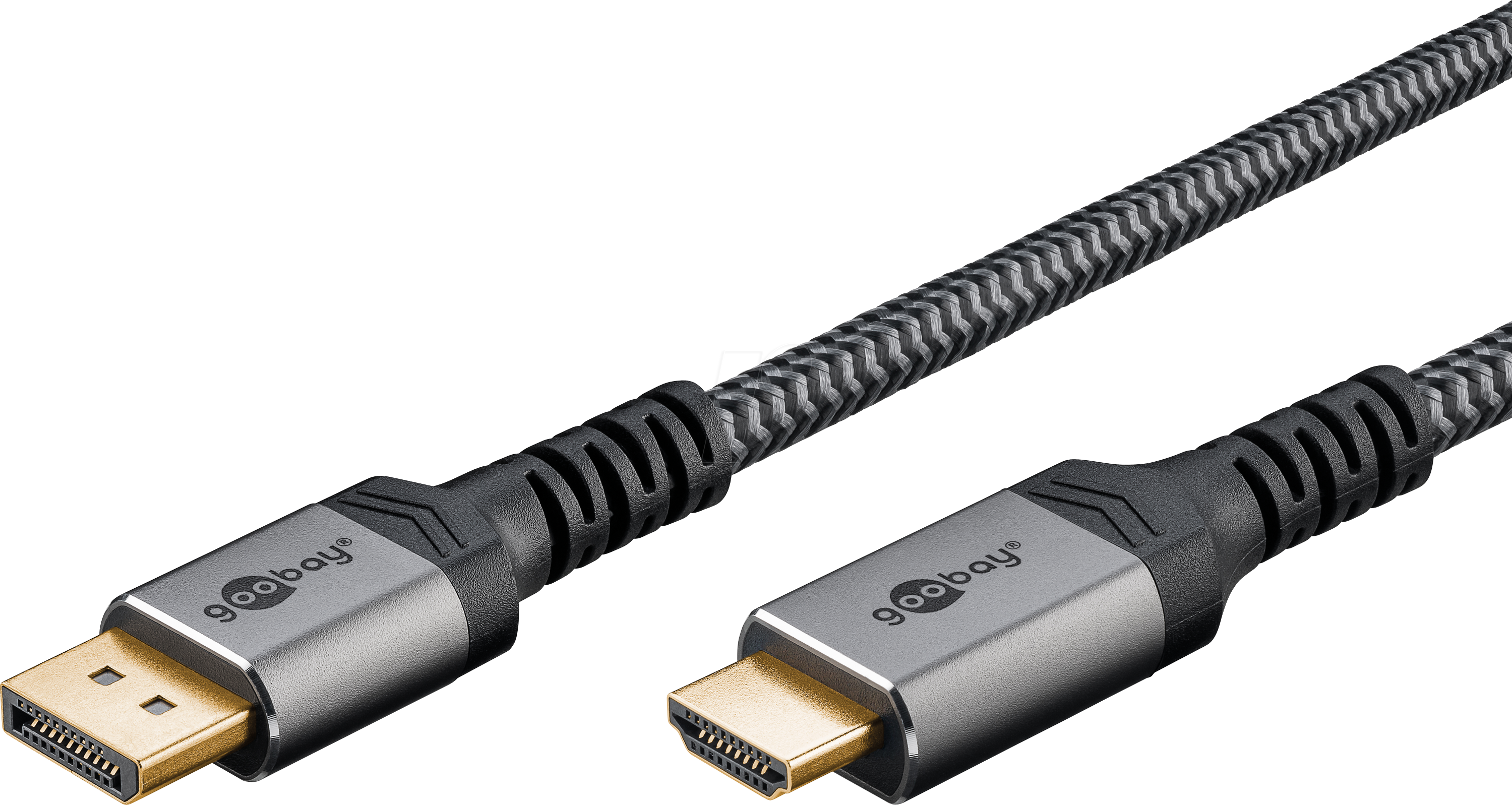 Goobay DisplayPort 1.2 till HDMI 2.0 Adapter 4K 60Hz 5 m Silver