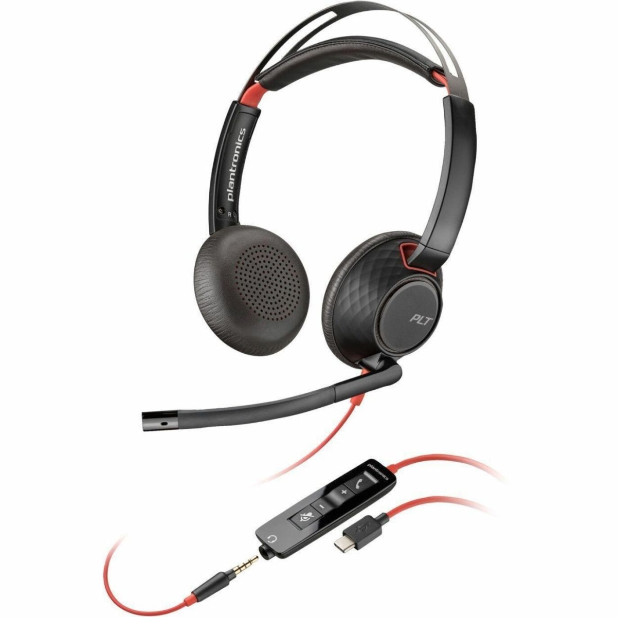 HP Poly Blackwire 5220 Kablet hörlurar svart
