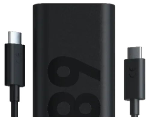 Lenovo 68W USB-C (EU) Strömforsyningsadapter och kabel svart