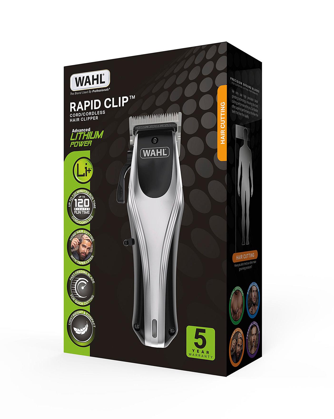 WAHL Rapid Clip Hårklipper svart Silver