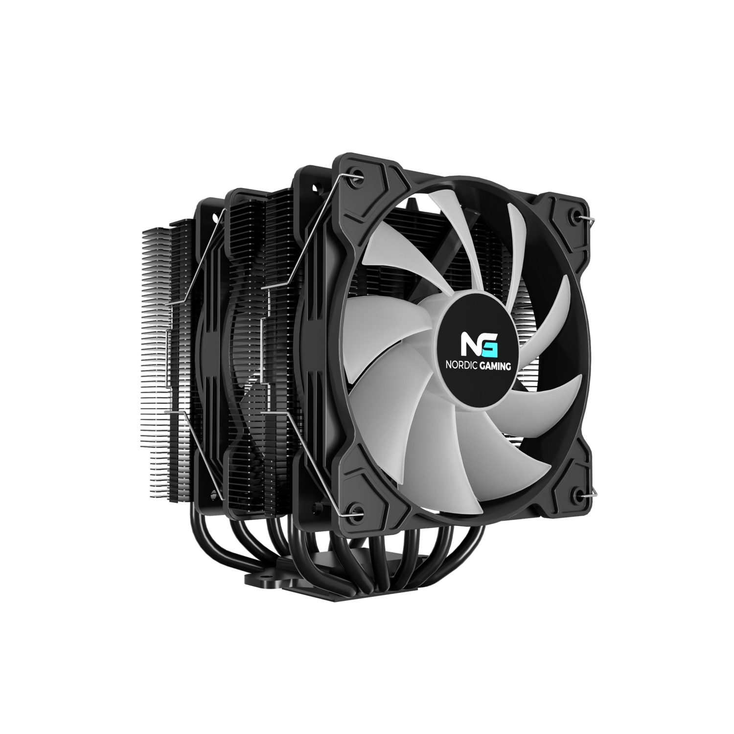 Nordic Gaming AC200 Processor-köler 2-pack svart 120 mm
