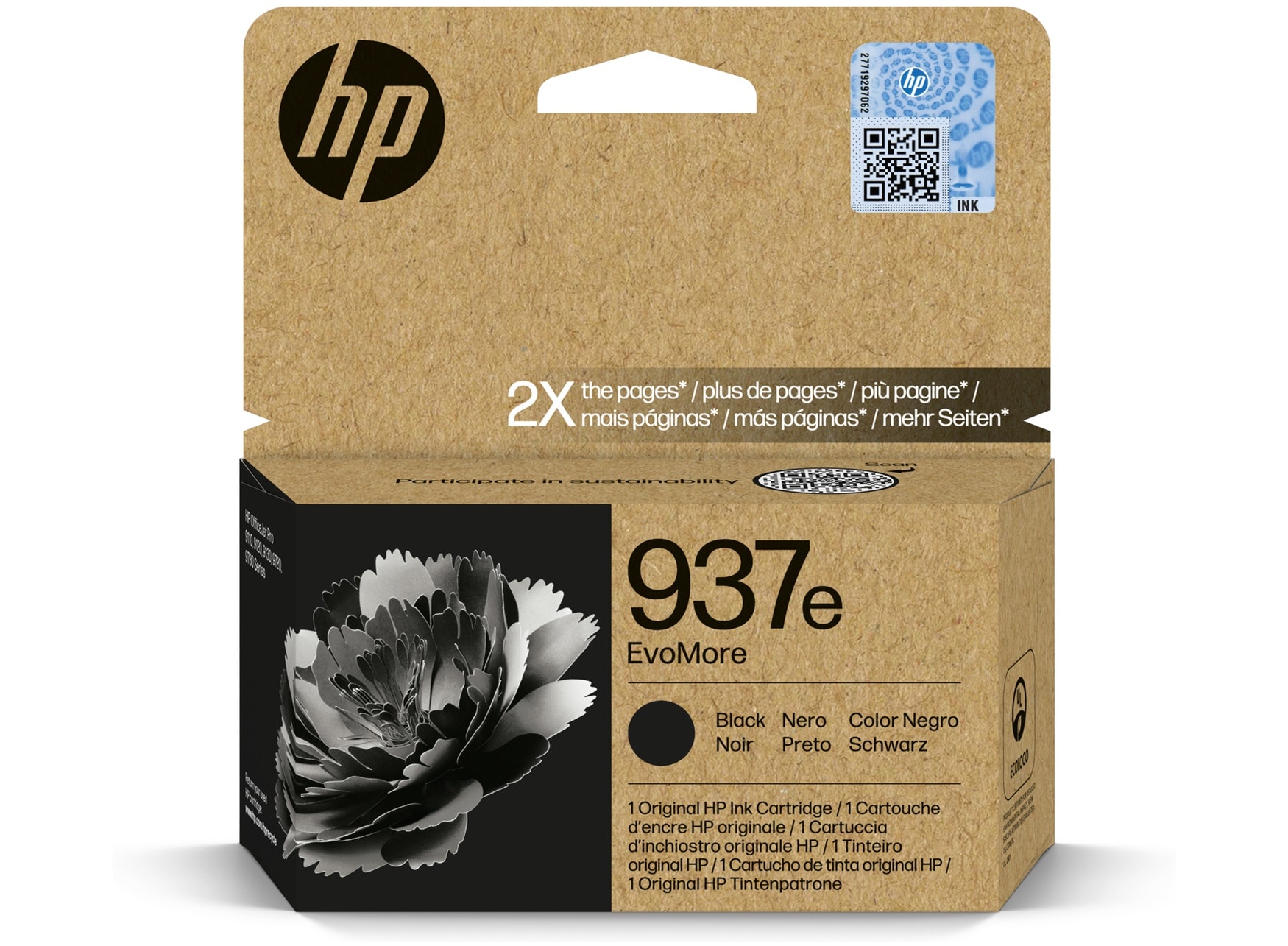 HP 937e EvoMore Gul 1650 sidor bläck