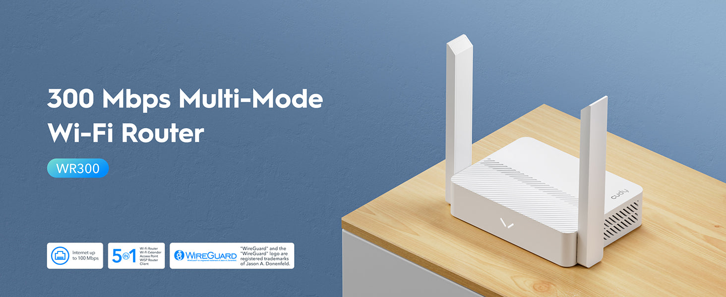 Cudy WR300 trådlös Router Wi-Fi 4