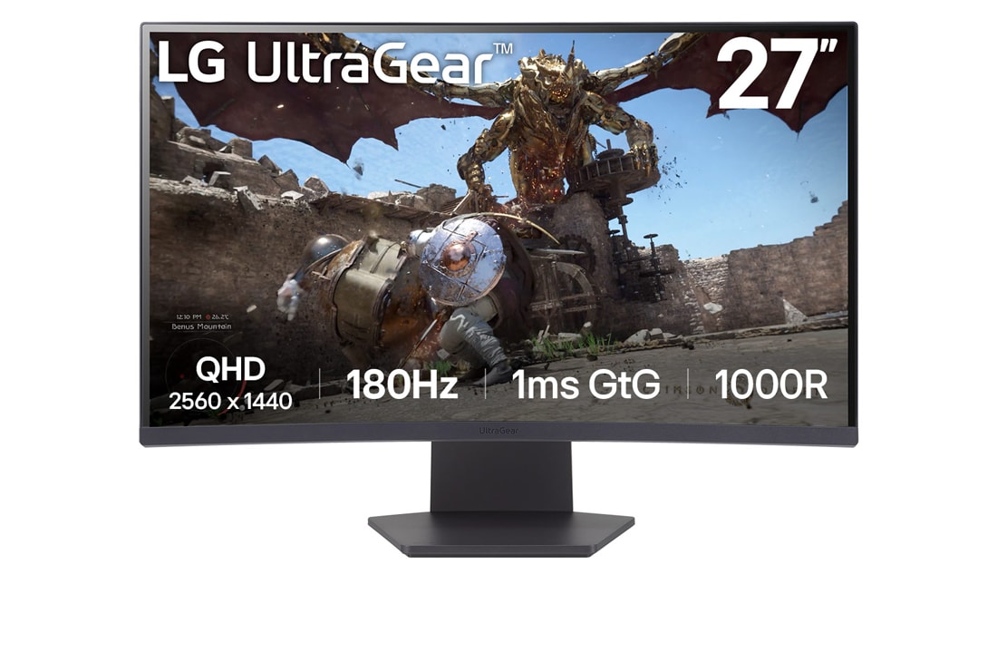 LG UltraGear 27GS60QC-B 27 VA 2560 x 1440 (2K) HDMI DisplayPort 180Hz