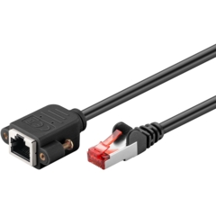 Goobay CAT 6 S/FTP CU Förlängningskabel 0.5m svart