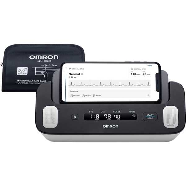 Omron Complete HEM-7530T-E3 Blodtryksmåler svart vit