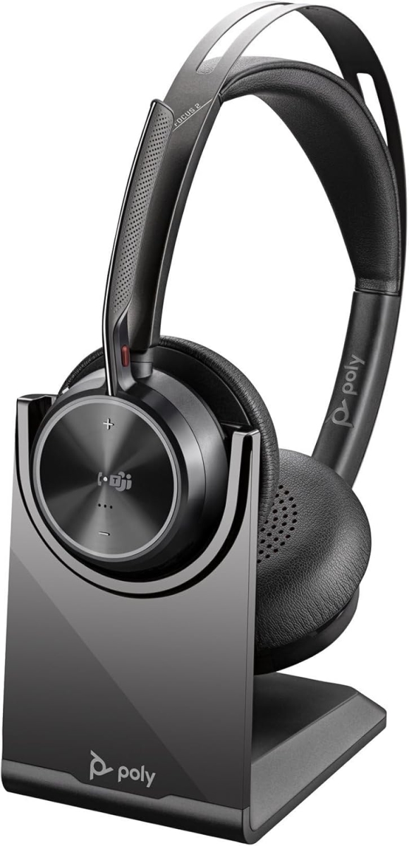 HP Poly Voyager Focus 2 trådlös hörlurar svart