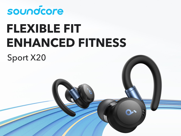 Soundcore Sport X20 trådlös TWS earbuds svart Blå