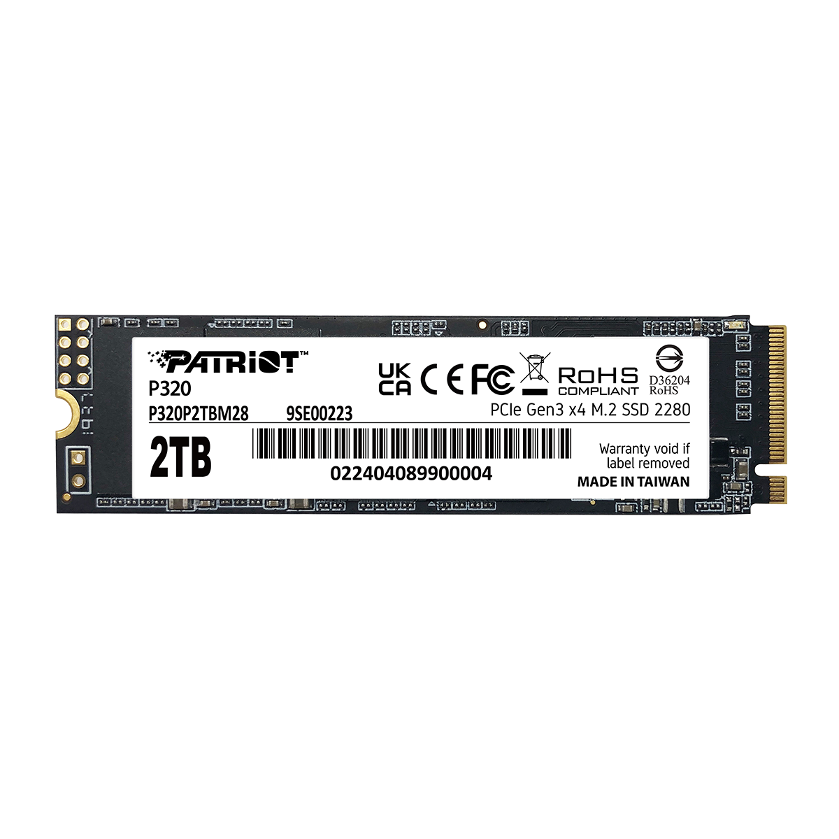 Patriot Solid state-drev P320 128GB M.2 PCI Express 3.0 x4 (NVMe)