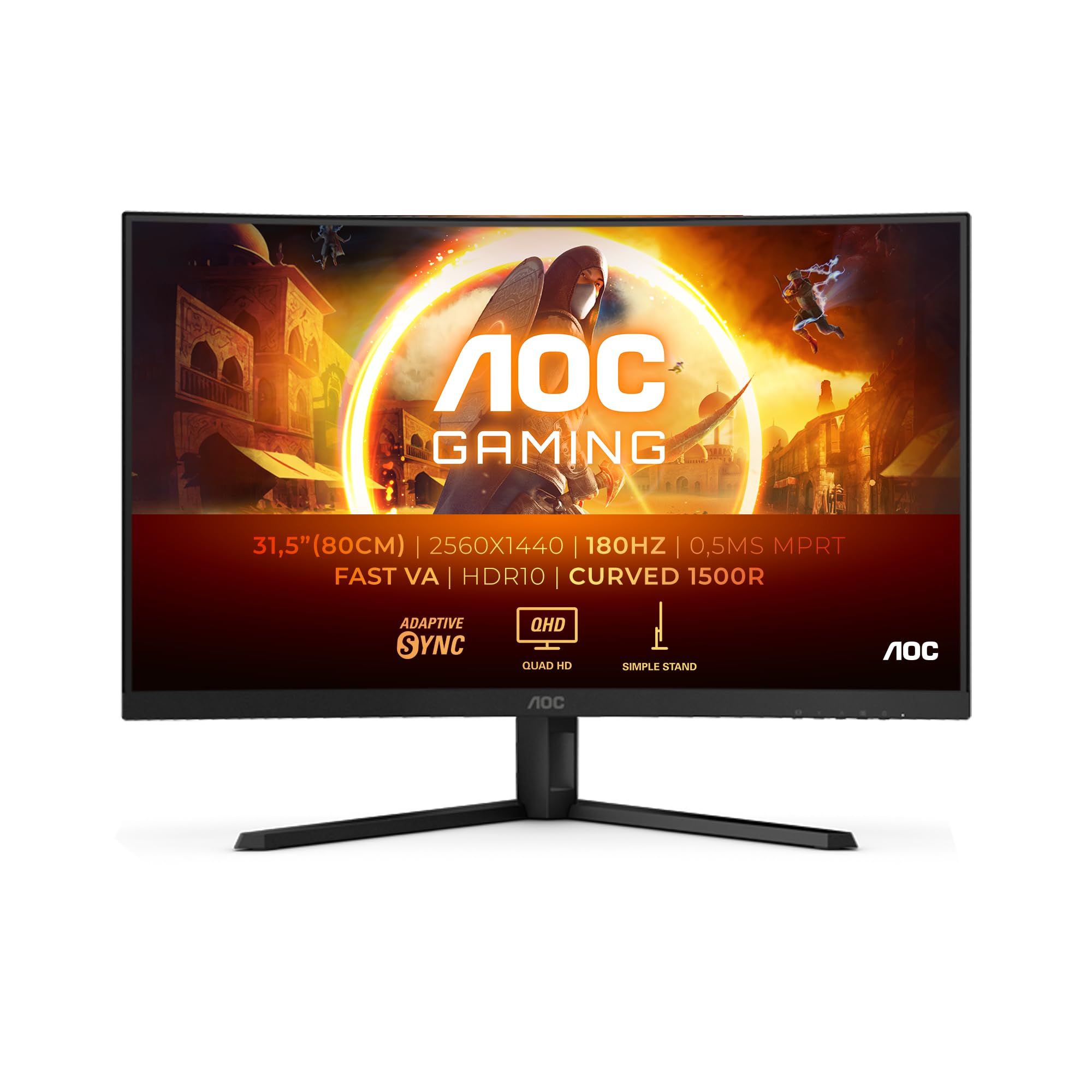 AOC Gaming CQ32G4VE 32 Fast VA 2560 x 1440 (2K) HDMI DisplayPort 180Hz