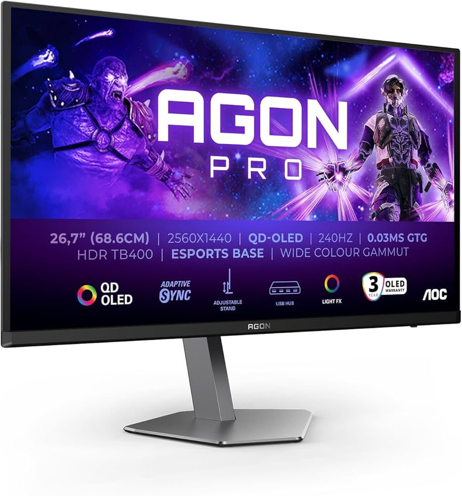 AOC AGON PRO AG276QZD2 27 2560 x 1440 (2K) HDMI DisplayPort 280Hz