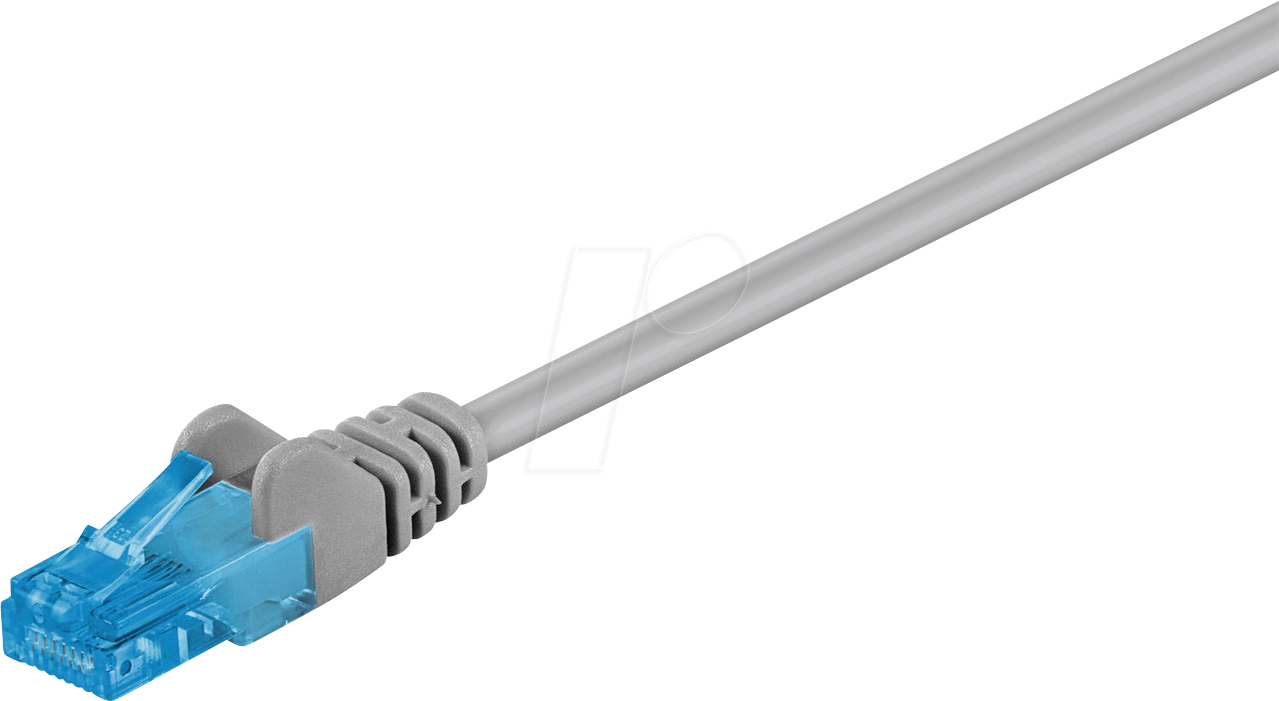 goobay CAT 6a U/UTP, Unshielded 25cm Patchkabel Grey