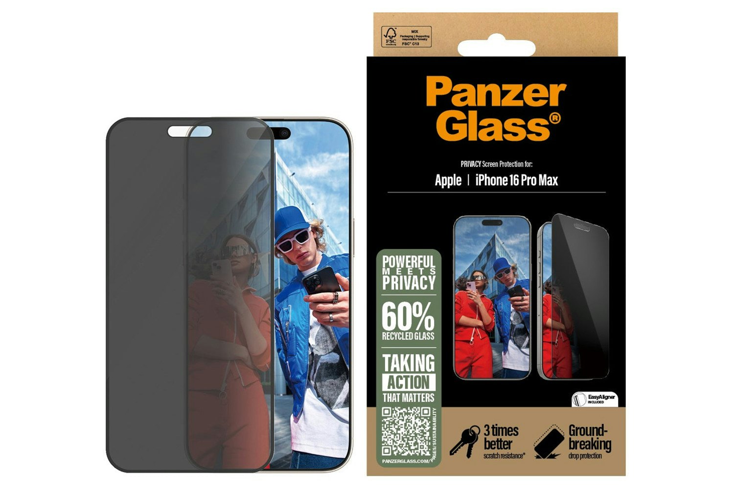 PanzerGlass Aluminium Ramme Skärmbeskytter Apple Iphone 16 Pro Max