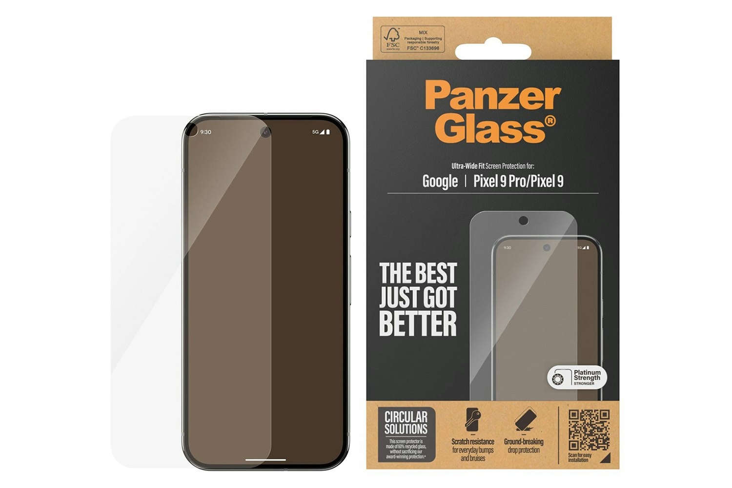 PanzerGlass Transparent Google Pixel 9, 9 Pro